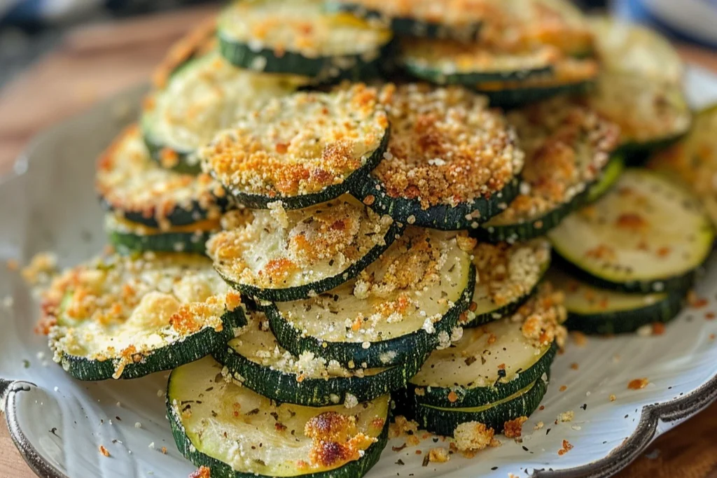 Ultimate Cheesy Baked Parmesan Zucchini Chips