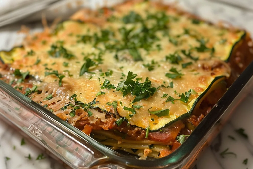 Zucchini Lasagna for Dinner Tonight