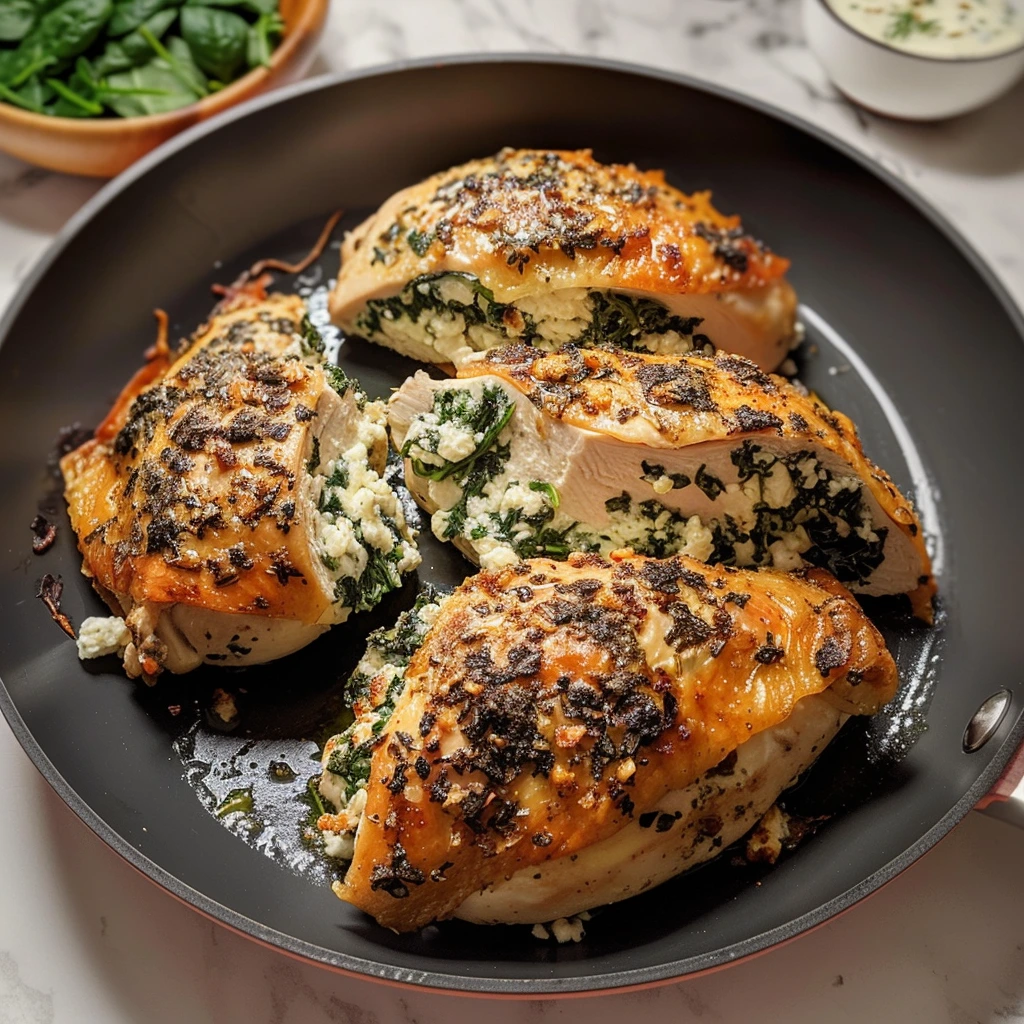 Spinach Feta Stuffed Chicken: A Family Favorite