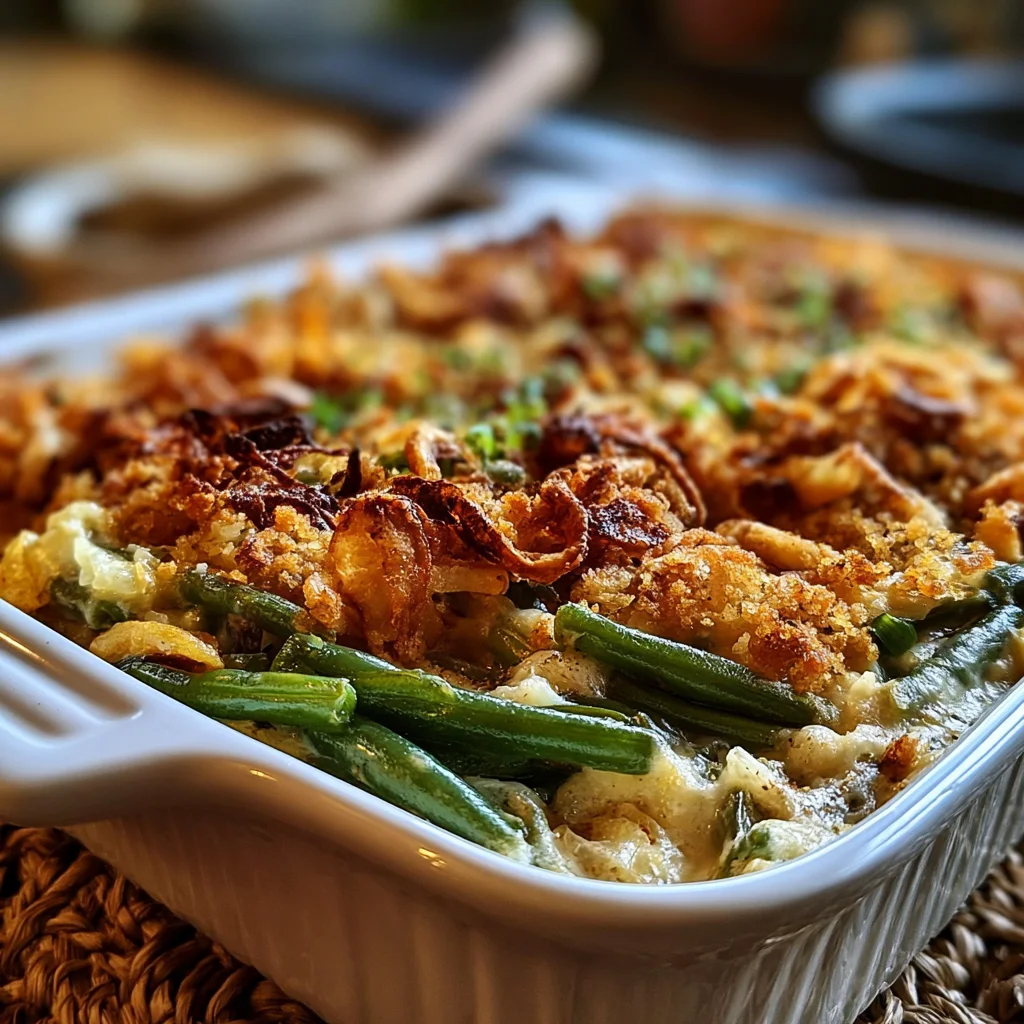 Restaurant-Style Homemade Green Bean Casserole 1 Restaurant-Style Homemade Green Bean Casserole