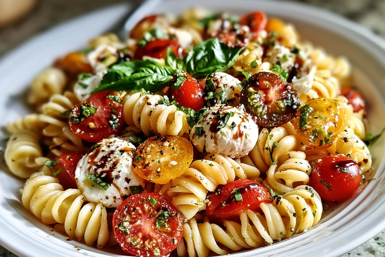 Savory Caprese Pasta Salad for the Whole Family 1 Savory Caprese Pasta Salad for the Whole Family