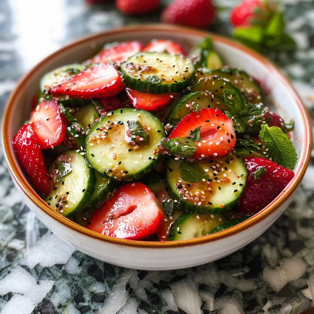 Cucumber Strawberry Salad Fresh Your Family Will Love