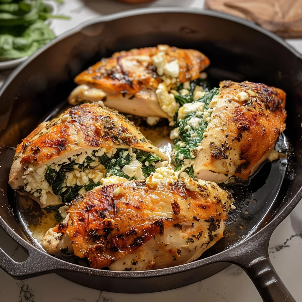 Spinach Feta Stuffed Chicken: Easy & Delicious
