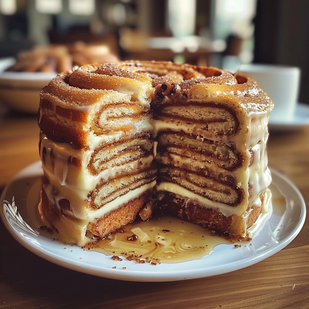 Cinnamon Roll Layer Cake Recipe for the Whole Family