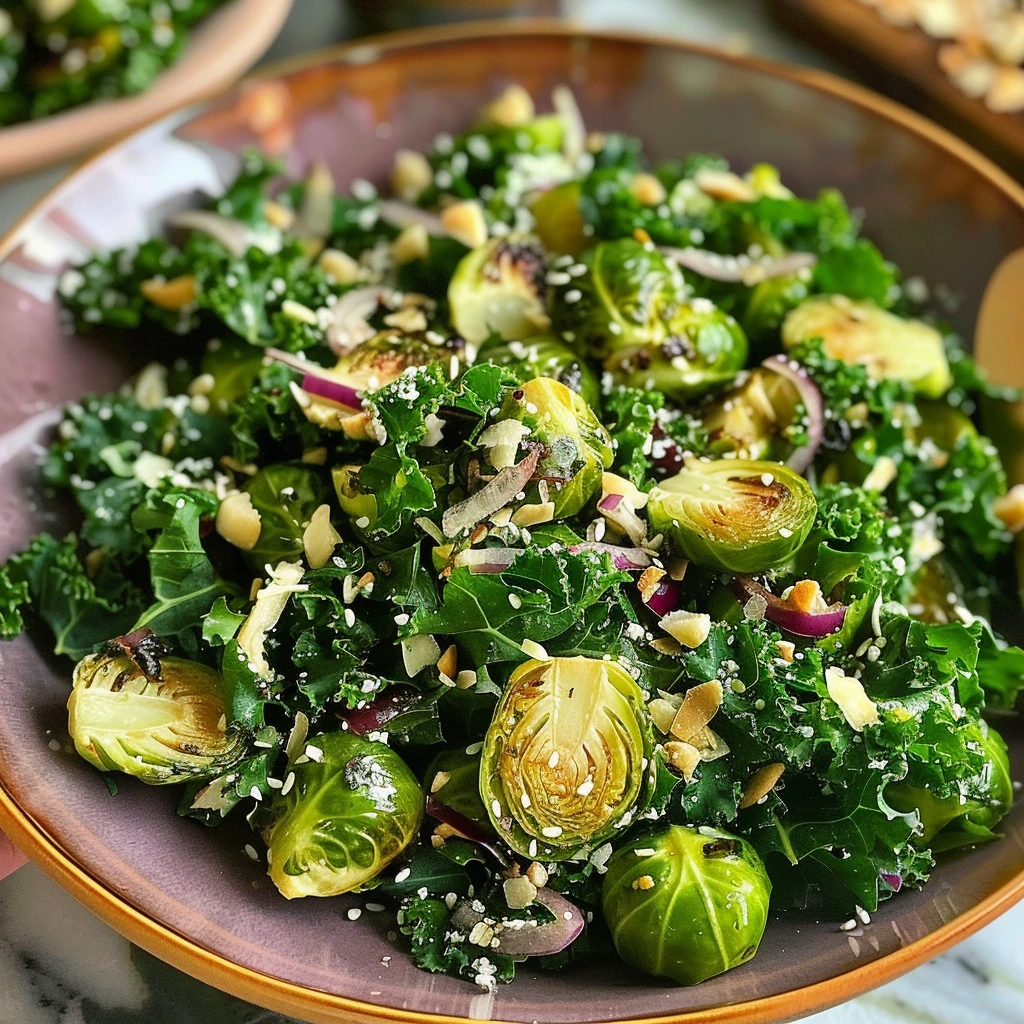 How to Make the Best Kale Brussels Sprout Salad
