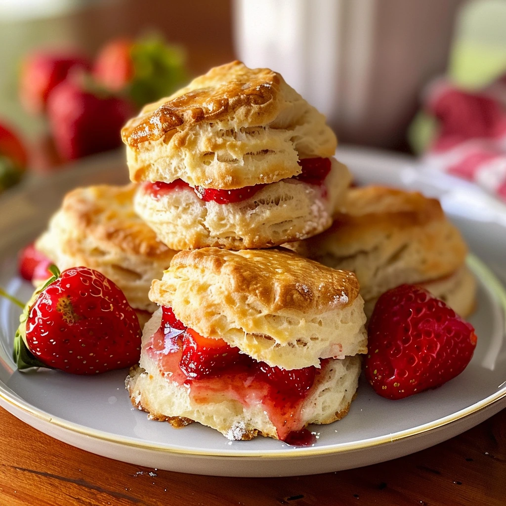 Cozy Buttermilk Strawberry Biscuits Inspired Recipe