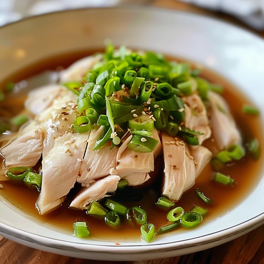 Poached Chicken Ginger Scallion: A Family Favorite