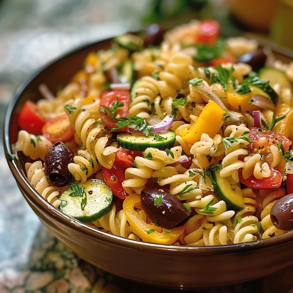 Mediterranean Pasta Salad Moanaskitchen for Dinner Tonight