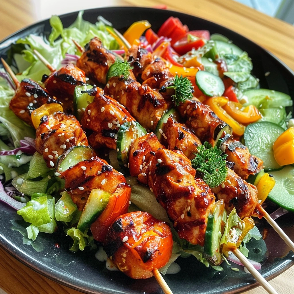 How to Make the Best Bbq Chicken Skewer Salad