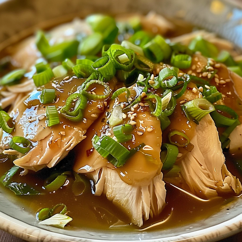 Poached Chicken Ginger Scallion: A Family Favorite