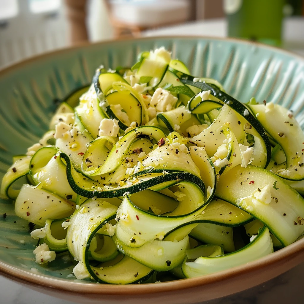 Italian Shaved Zucchini Salad for the Whole Family