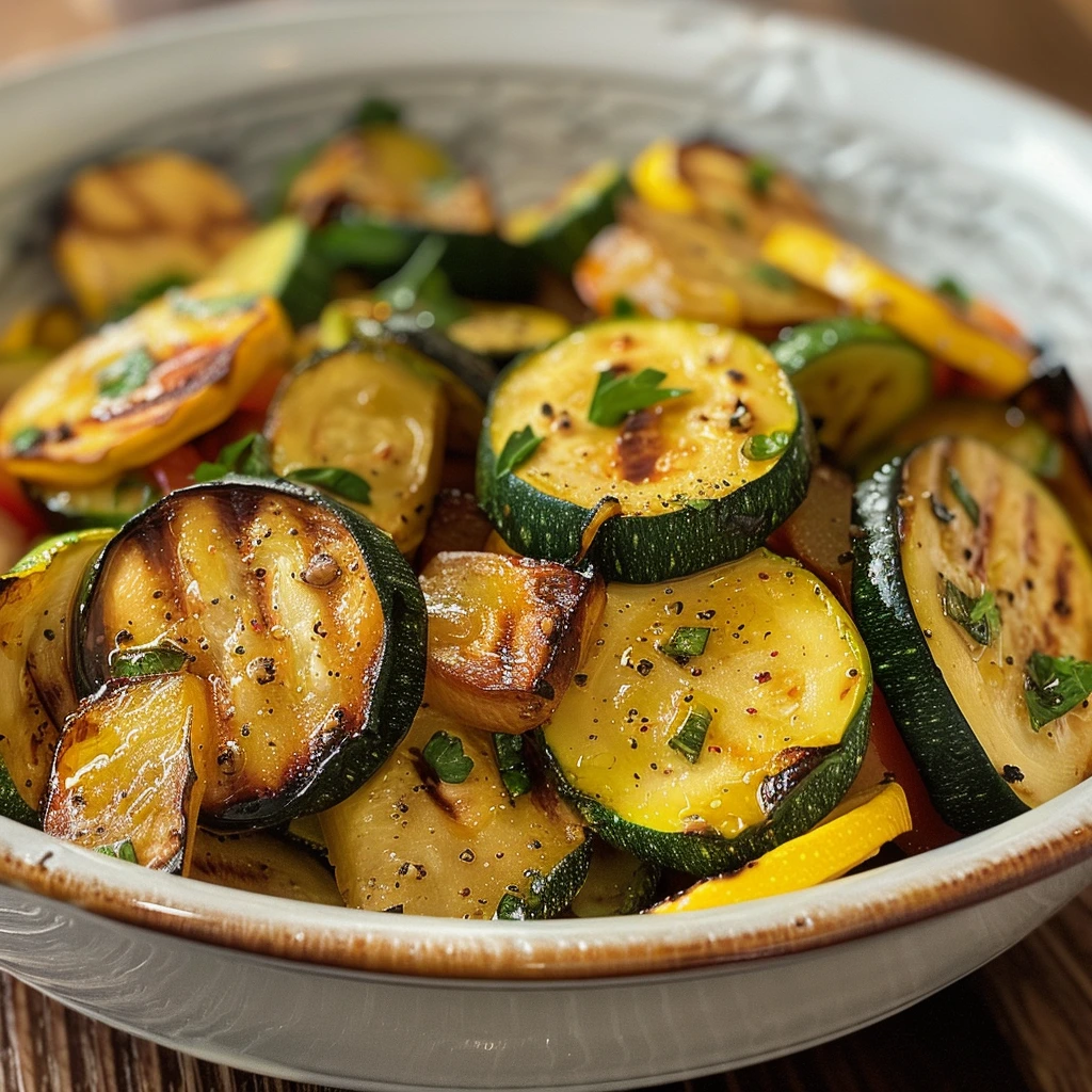 Garlic Butter Roasted Zucchini Salad