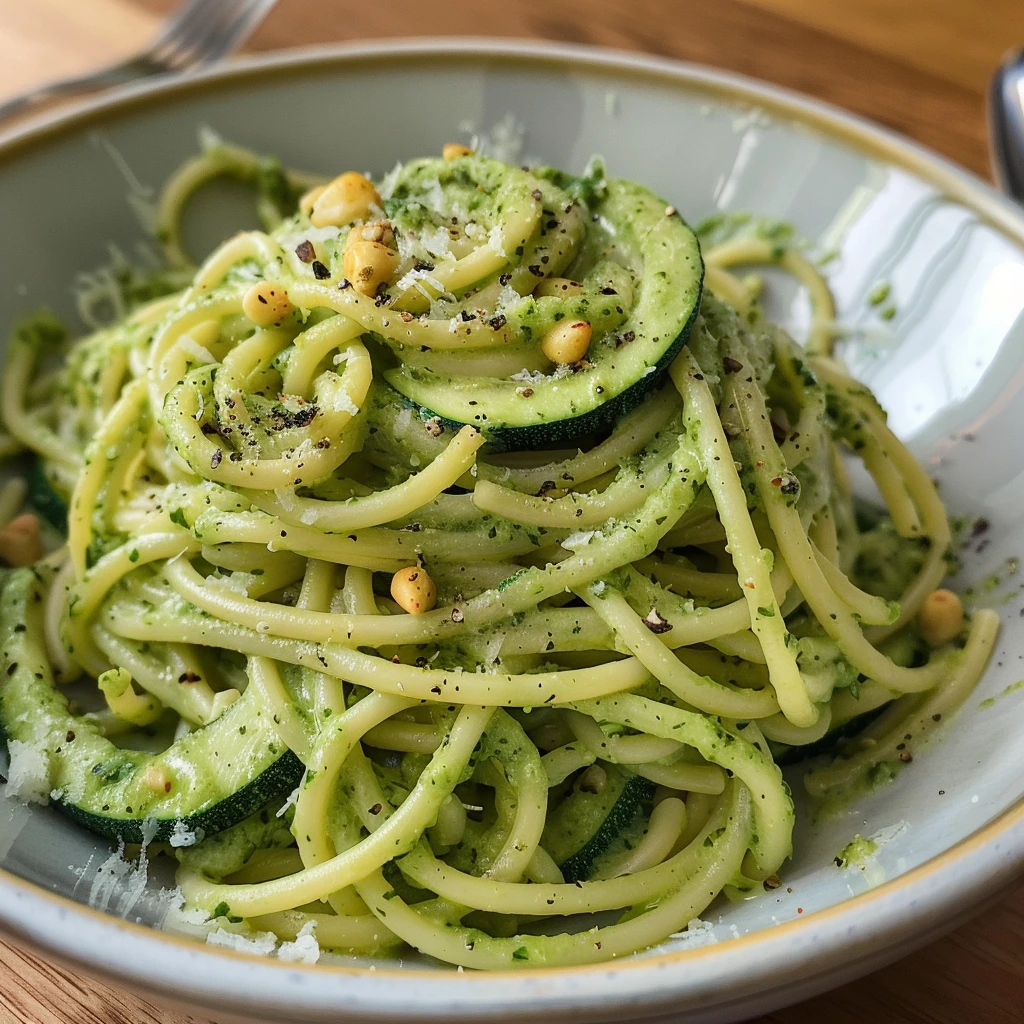 Roasted Courgette Pesto Pasta Your Family Will Love