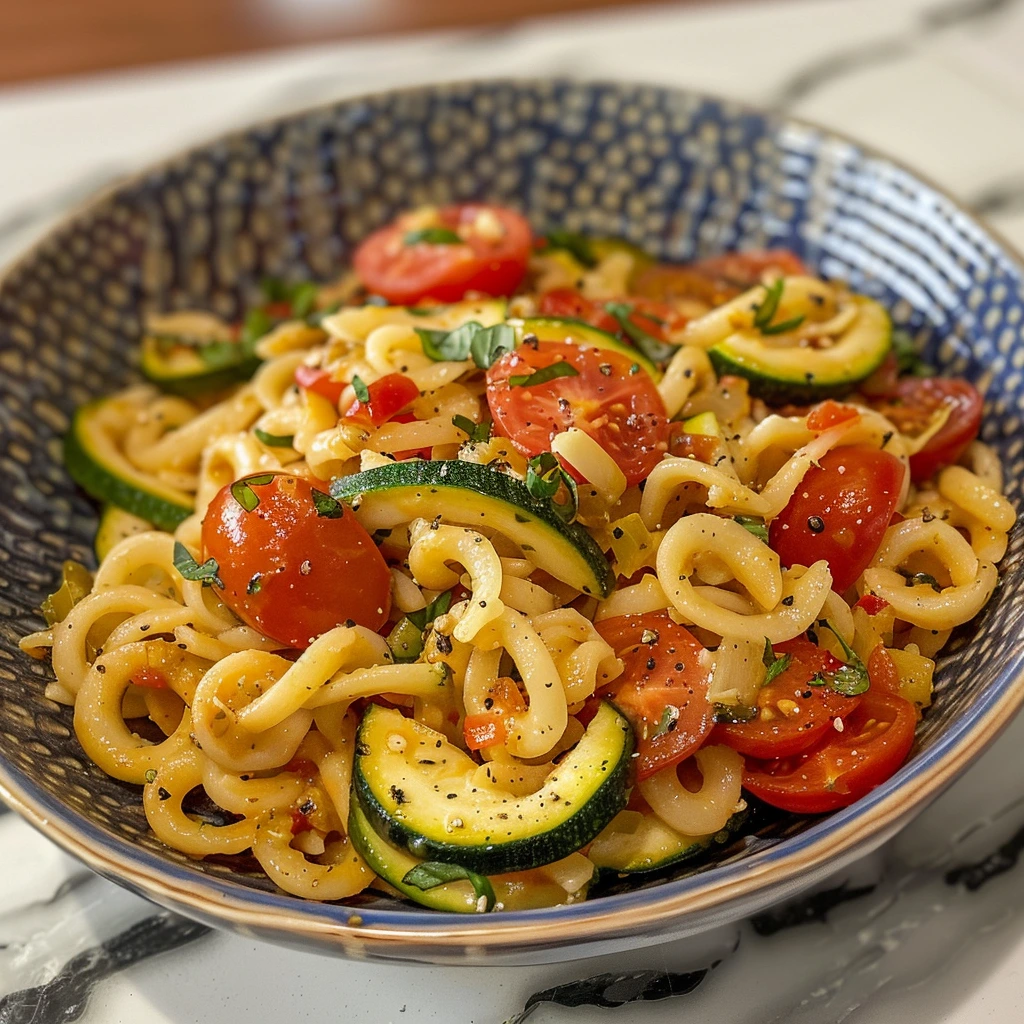 Quick & Easy Tomato Zucchini Pasta