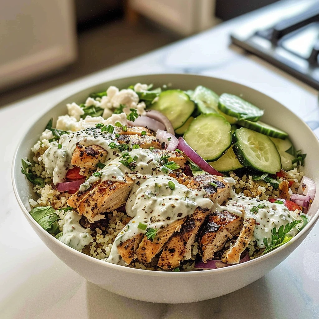 Greek Chicken Bowls Tzatziki for Dinner Tonight