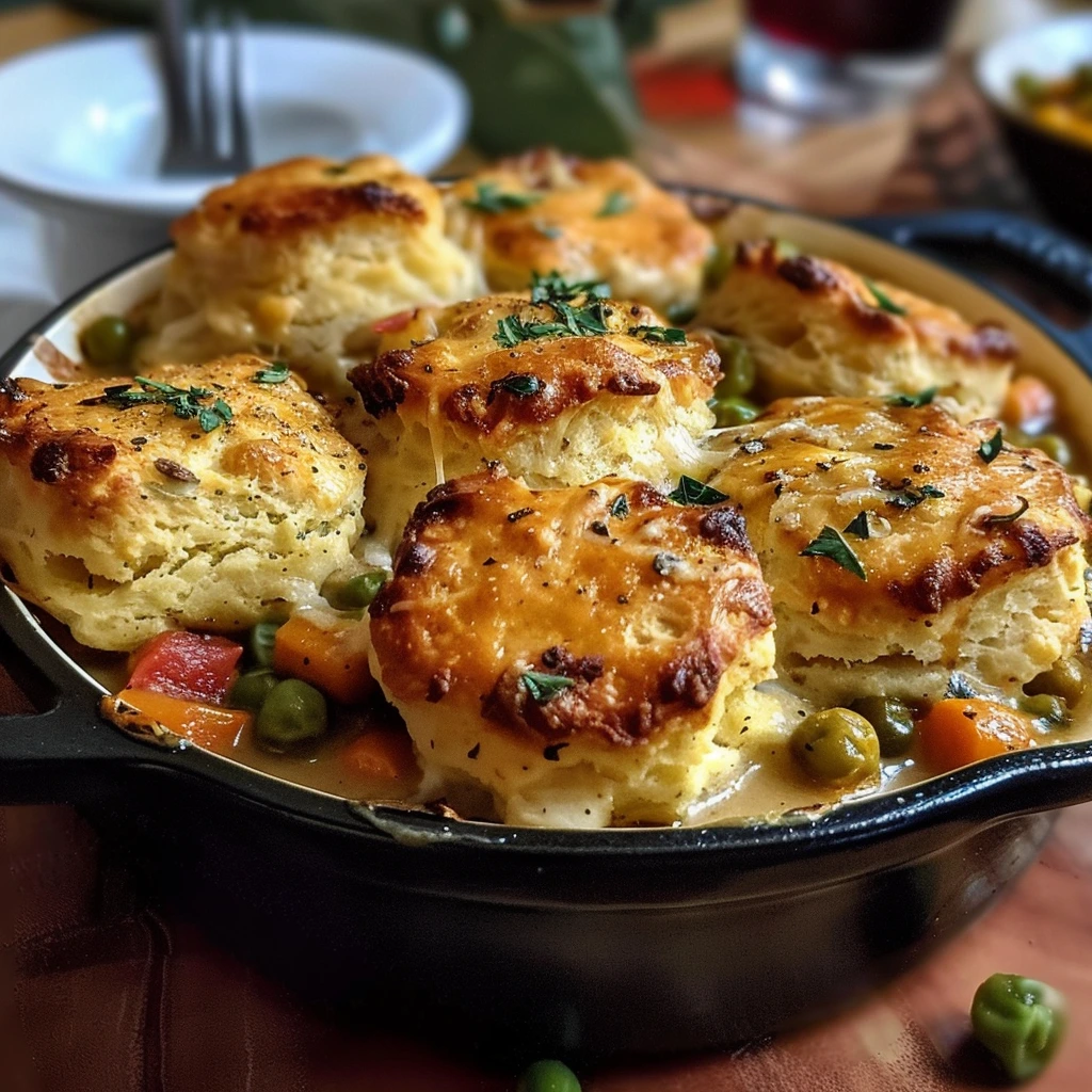 Creamy Garlic Hearty One-Pot Biscuit Vegetable