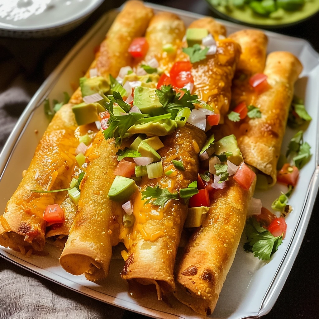 Delicious Flautas Crispy Homemade from Scratch
