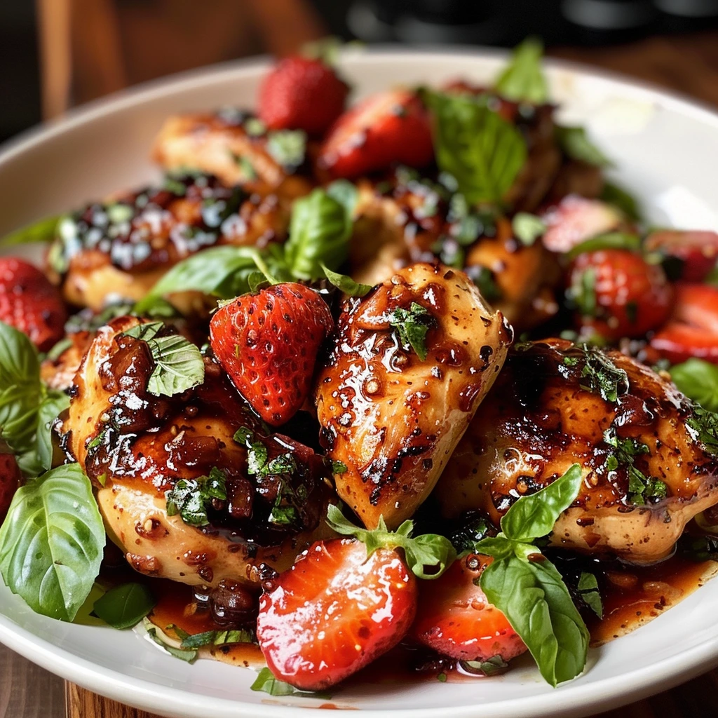 Juicy Strawberry Basil Chicken Your Family Will Love