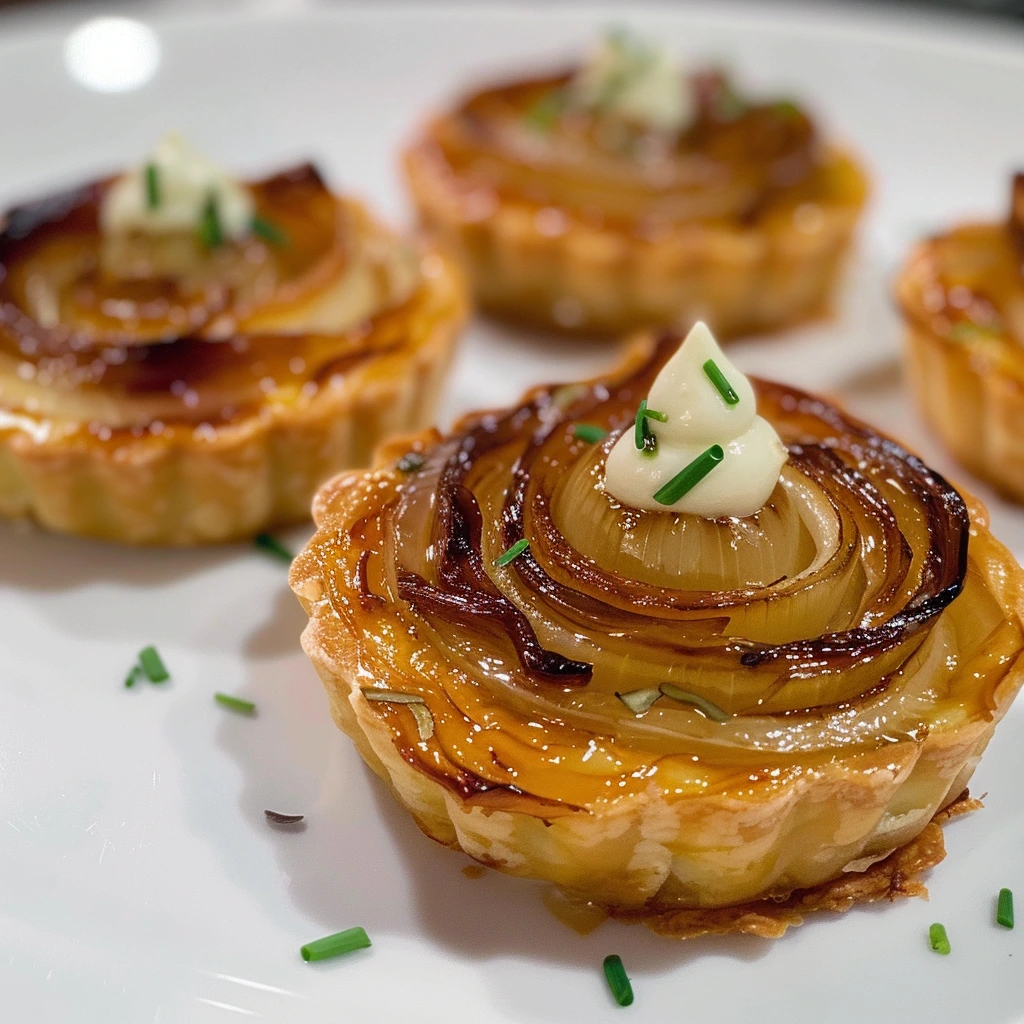 No-Fail Caramelized Onion Blossom Tartlets Recipe