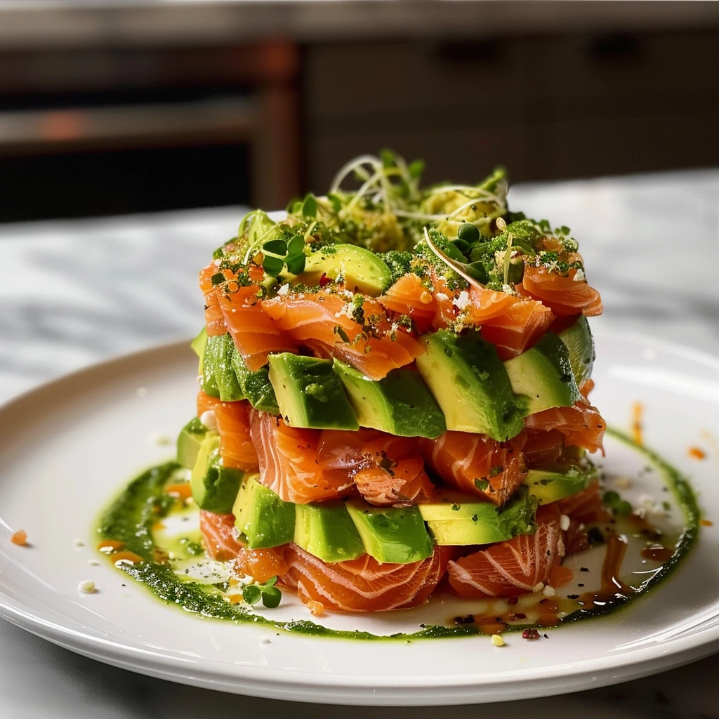 Avocado Salmon Tower Viral: A Family Favorite