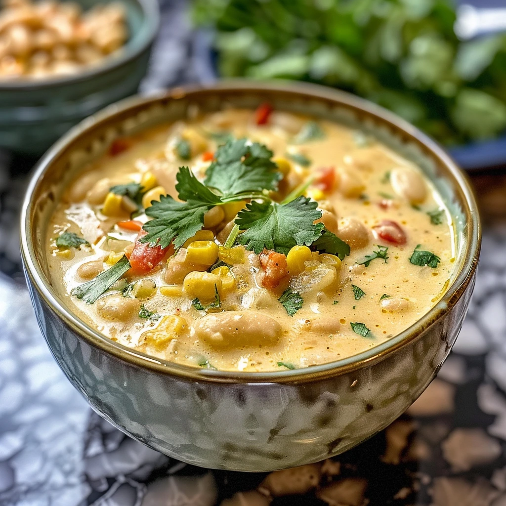 Creamy Vegetarian White Chili for Dinner Tonight