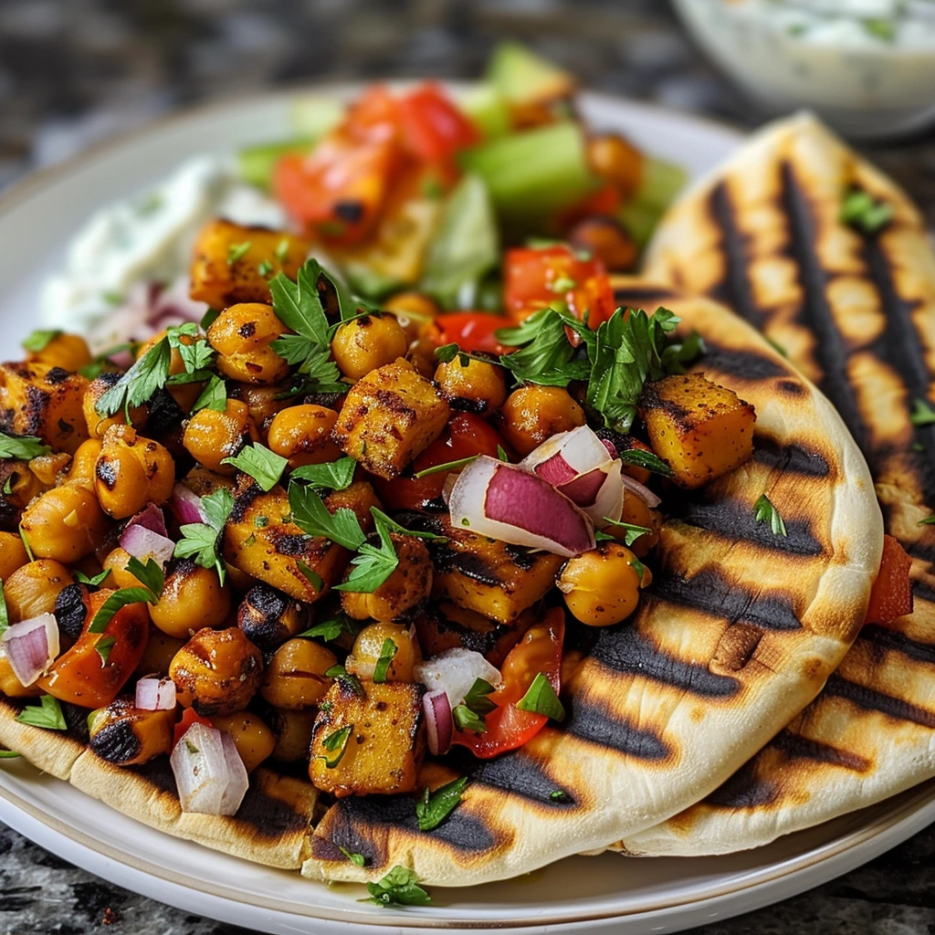 Restaurant-Style Savory Grilled Chickpea Veggie
