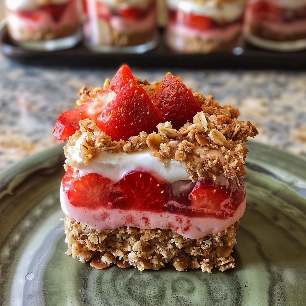 No Bake Strawberry Crunch for the Whole Family