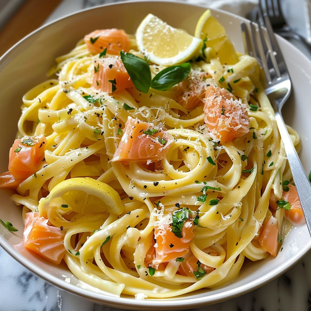 Smoked Salmon Pasta Lemon for the Whole Family