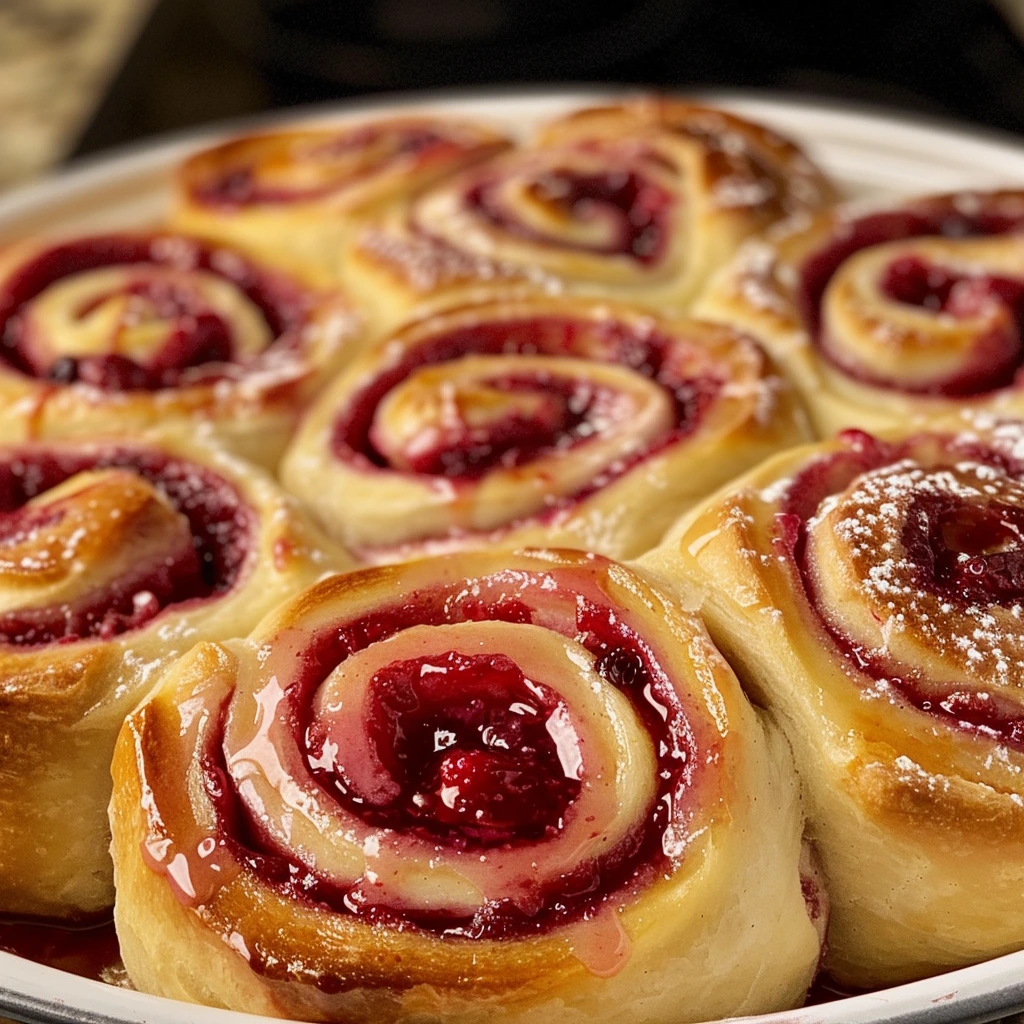 Sourdough Raspberry Lemon Rolls for Dinner Tonight
