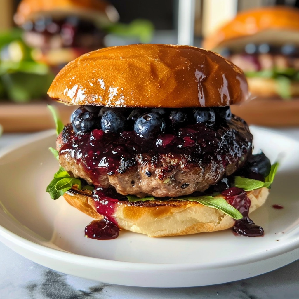 Mouthwatering Spicy Blueberry Burgers