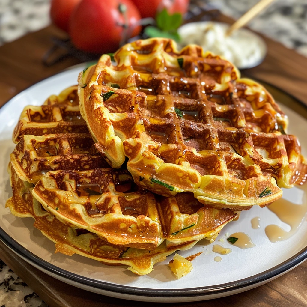 Keto Cheddar Zucchini Waffles: A Family Favorite