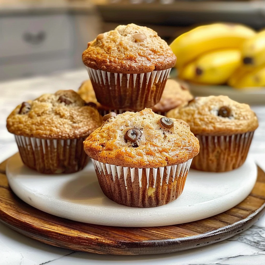 Garlic Parmesan Vegan Banana Muffins