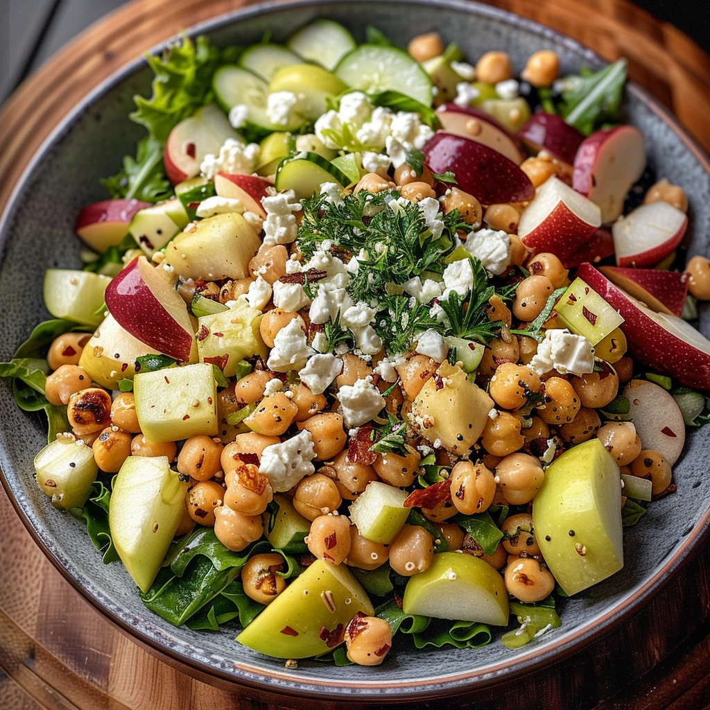 Apple Feta Chickpea Salad for the Whole Family 1 Apple Feta Chickpea Salad for the Whole Family