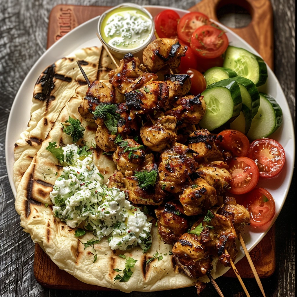 Greek Chicken Souvlaki Mezze: Easy & Delicious 1 Greek Chicken Souvlaki Mezze: Easy & Delicious