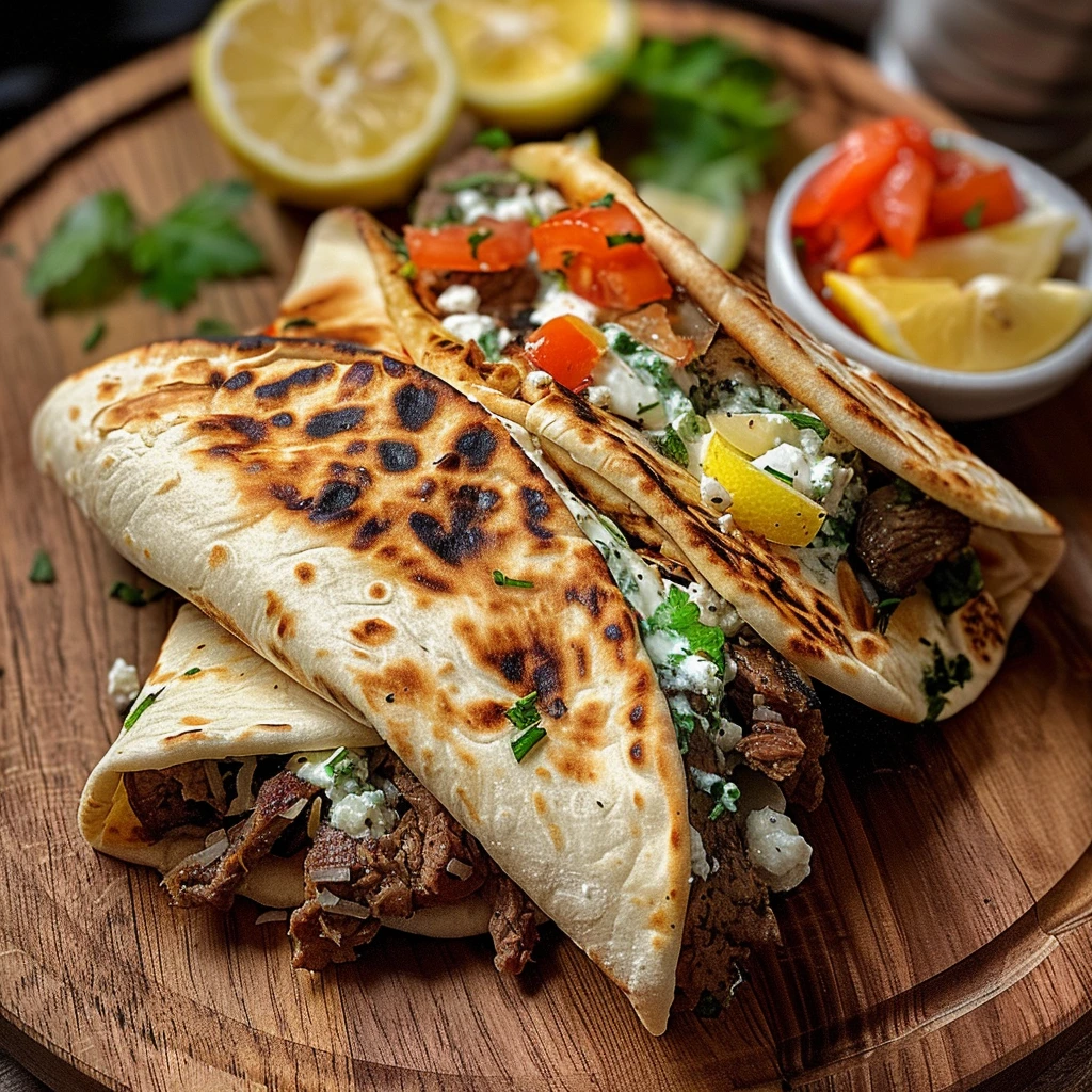 Greek Beef Wraps Lemon Everyone Loves