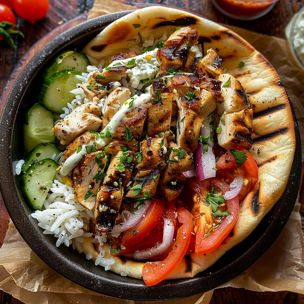 The Ultimate Mediterranean Grilled Chicken Gyro