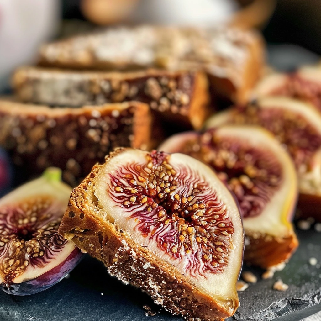 Cheesy Garlic Fig Bread Fresh Figs