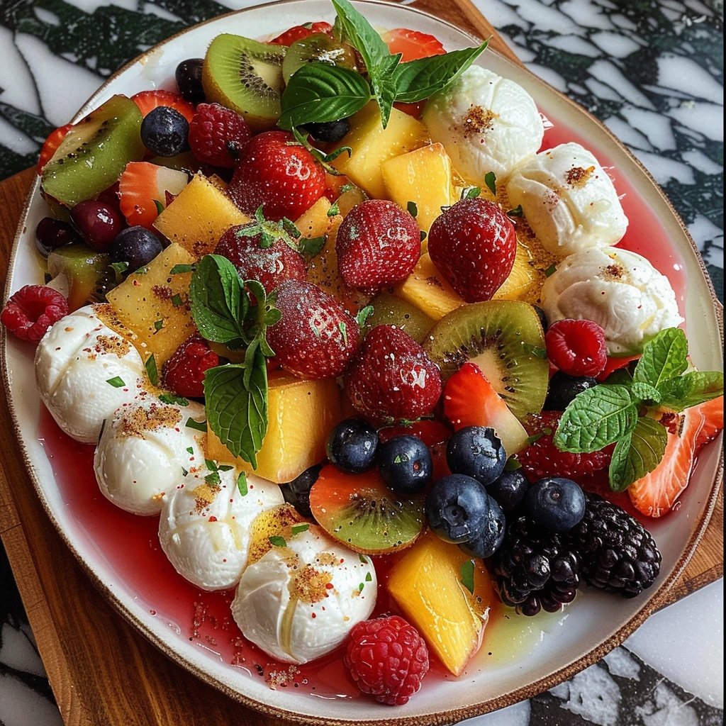 Mixed Summer Fruit Burrata for the Whole Family