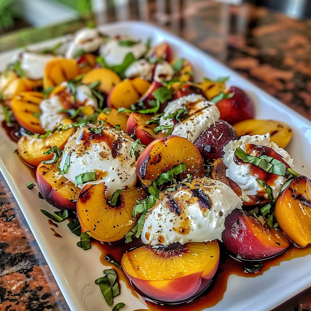 Grilled Peach Nectarine Burrata for the Whole Family 1 Grilled Peach Nectarine Burrata for the Whole Family