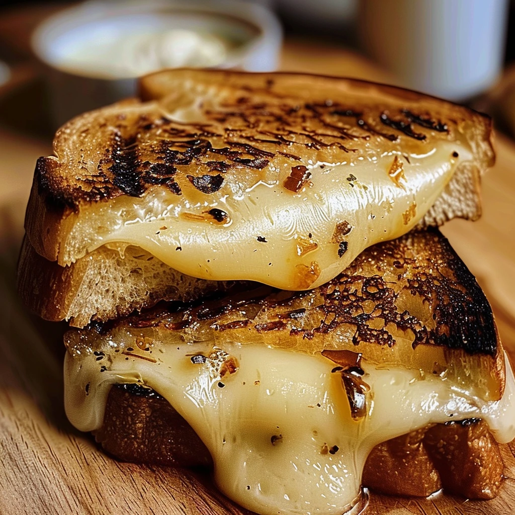 Garlic Parmesan Grielled Cheese Gouda Roasted