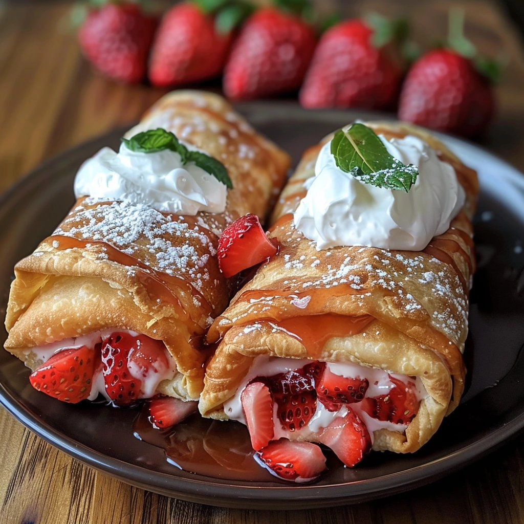 The Ultimate Strawberry Cheesecake Chimichangas Delicious 1 The Ultimate Strawberry Cheesecake Chimichangas Delicious