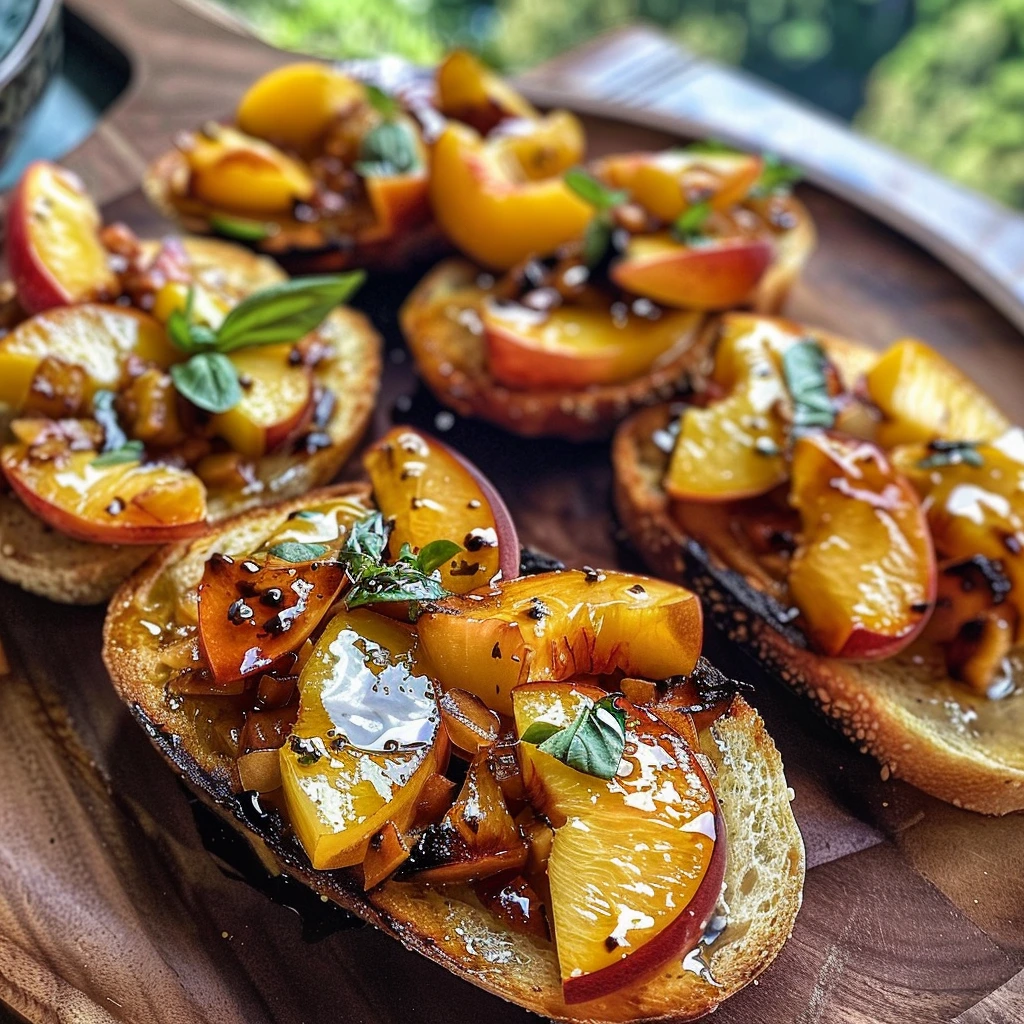 How to Make the Best Grilled Peach Bruschetta Honey 2 1783443238026 ebf3qfvtio image