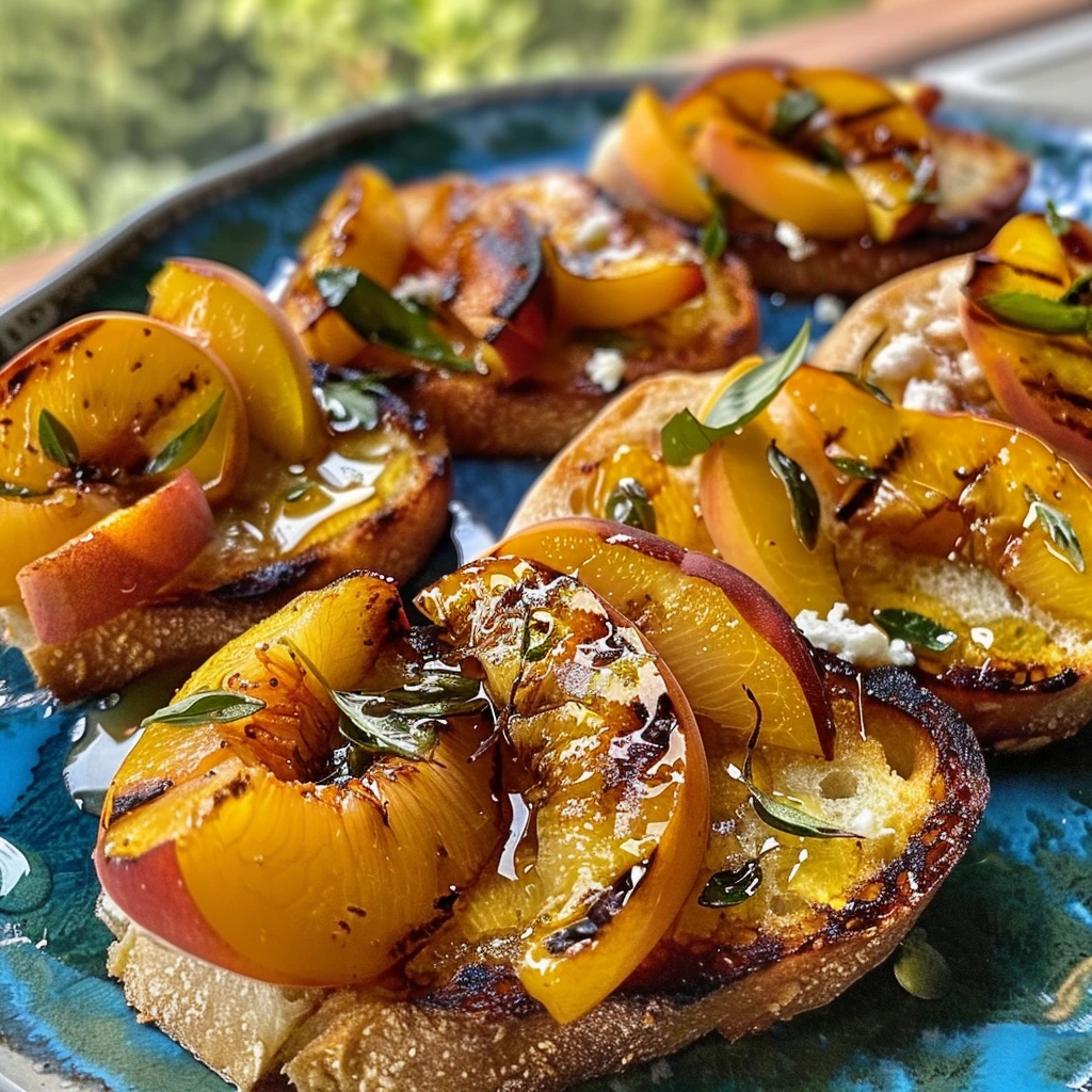 How to Make the Best Grilled Peach Bruschetta Honey 4 1783443238564 lwmnmj4uh6a image