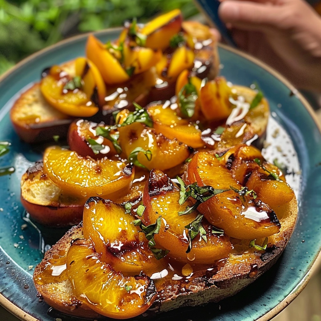 How to Make the Best Grilled Peach Bruschetta Honey 1 How to Make the Best Grilled Peach Bruschetta Honey