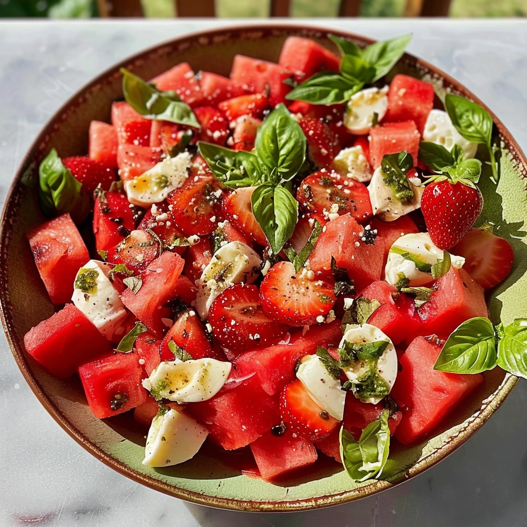 Watermelon Strawberry Caprese Salad: Easy & Delicious 4 1783443273355 tni6bavilc image