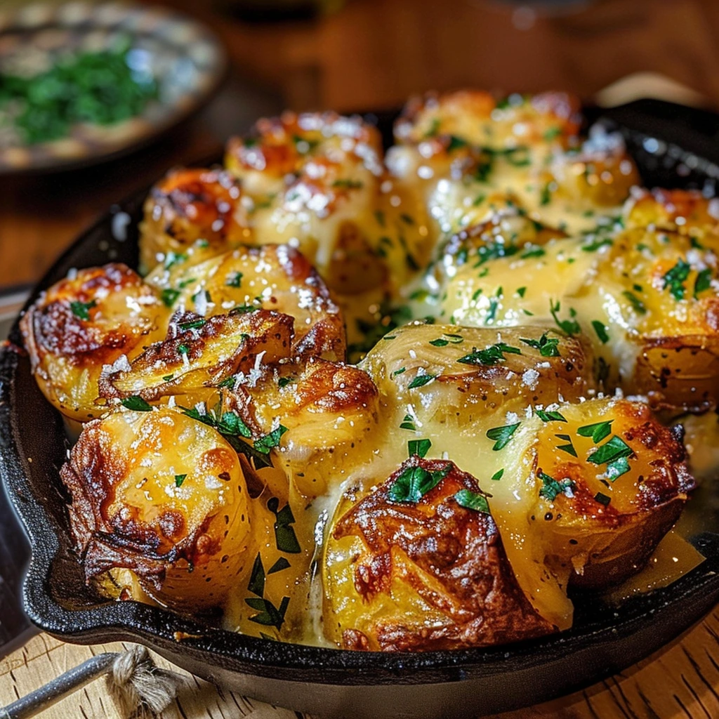 Golden Smashed Potatoes Brie for Dinner Tonight 1 Golden Smashed Potatoes Brie for Dinner Tonight