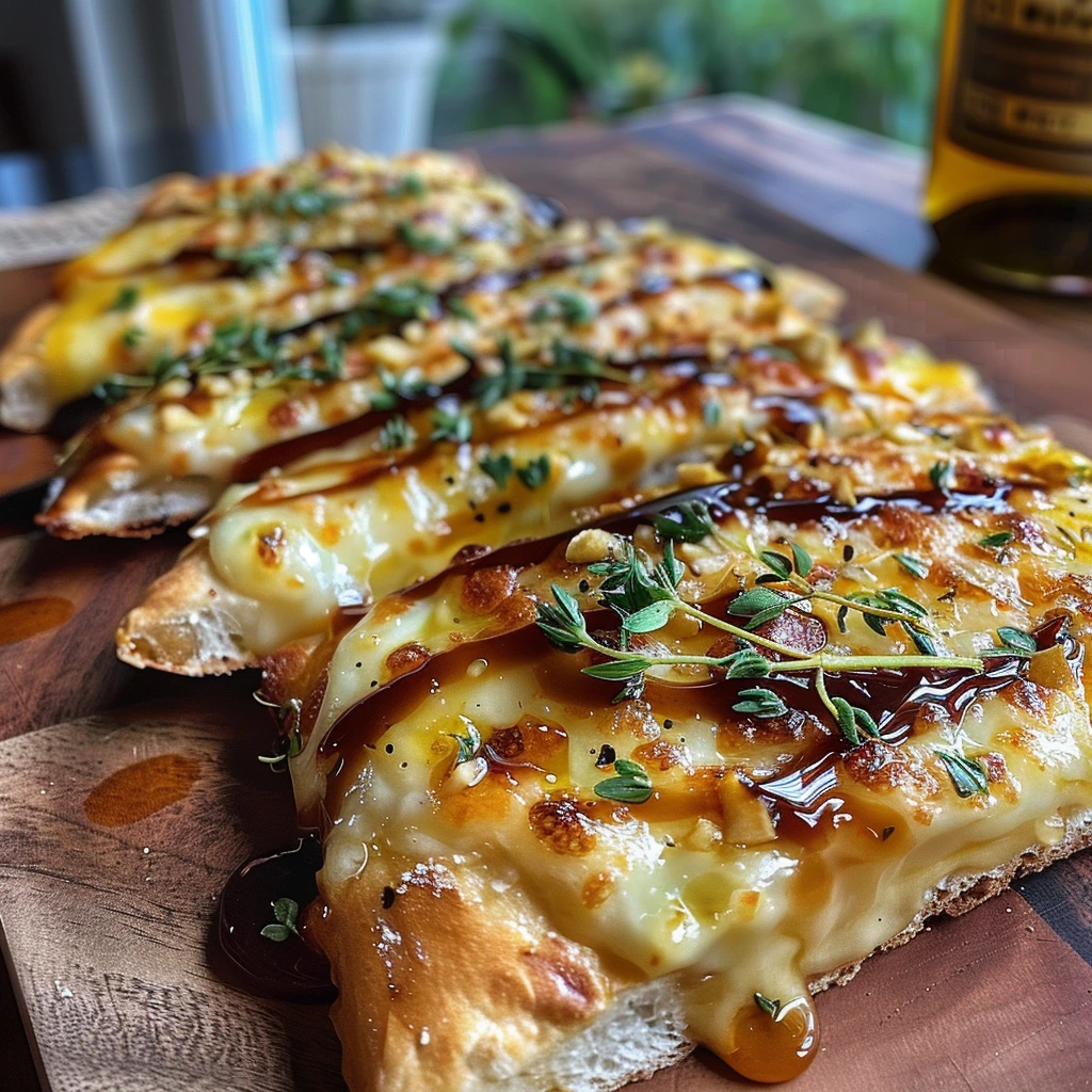Cheesy Crispy Flatbread Brie Caramelized Recipe 1 Cheesy Crispy Flatbread Brie Caramelized Recipe