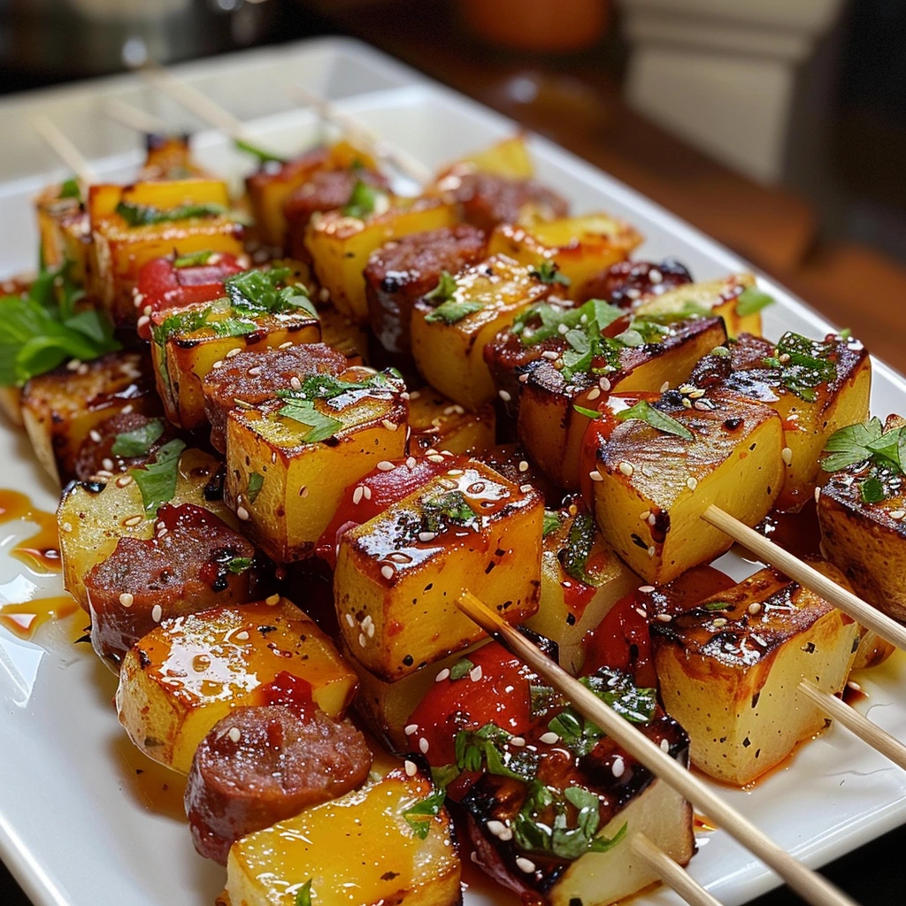 Spicy Sausage Potato Skewers: Easy & Delicious 3 1783457995328 km31pvh9deo image