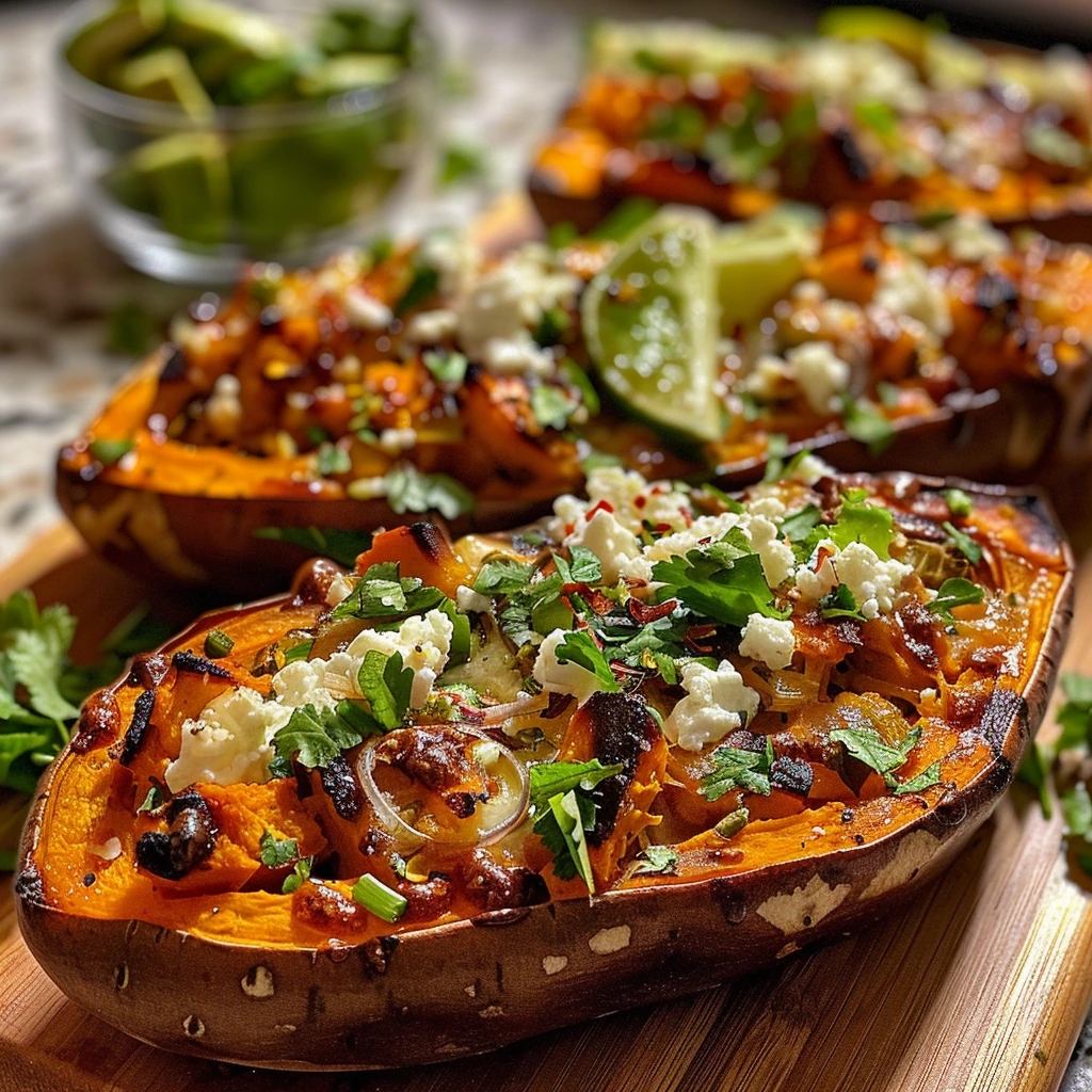 Stuffed Sweet Potato Boats for Dinner Tonight 1 Stuffed Sweet Potato Boats for Dinner Tonight