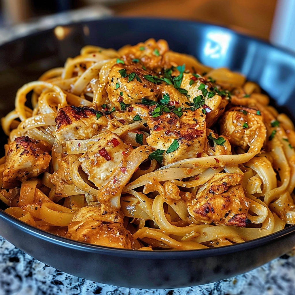 Spicy Cajun Chicken Linguine for the Whole Family